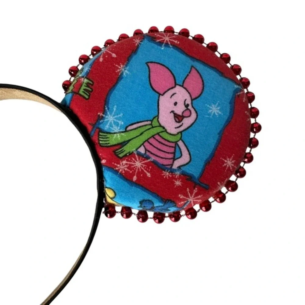 Disney Winnie the Pooh Christmas Mouse Ears Handmade Holiday Tigger Piglet Red